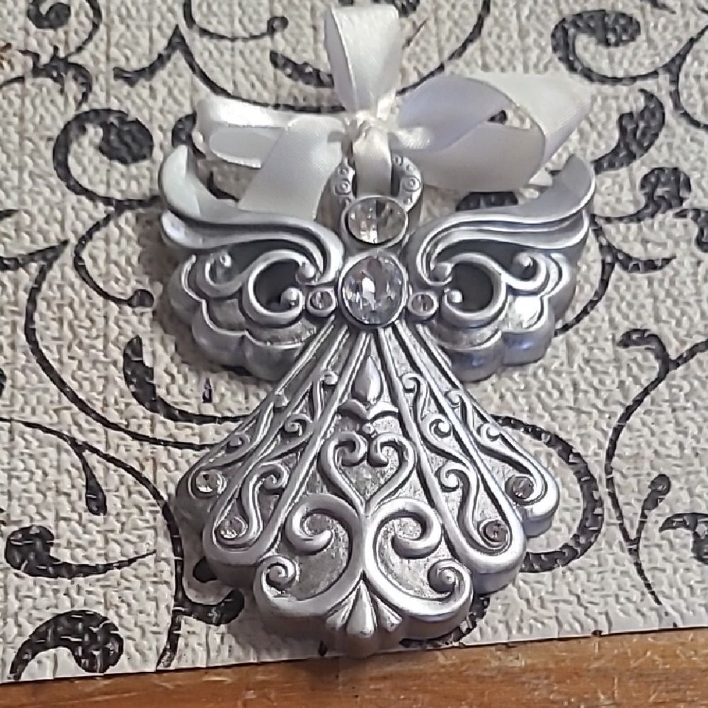 Elegant Silver Angel Ornament